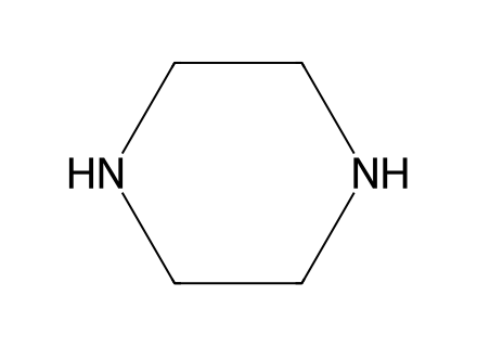 Piperazine, anhydrous molecular structure