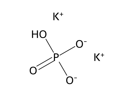 Potassium hydrogen phosphate,anhydrous, 98+% molecular structure