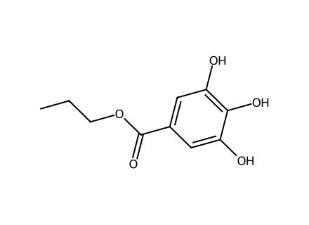 Propyl Gallate, For Microscopy molecular structure