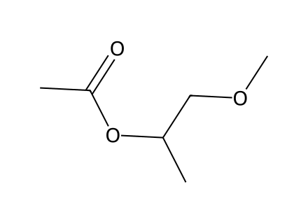 Propylene Glycol Monomethyl Ether Acetat molecular structure