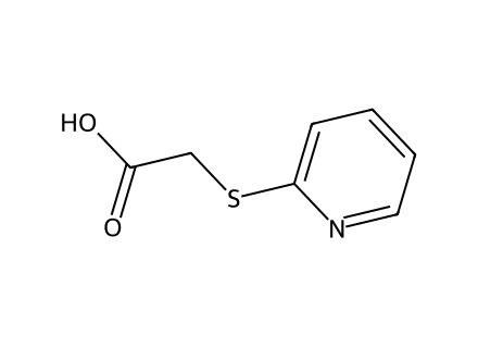 (Pyridin-2-ylsulfanyl)acetic acid molecular structure