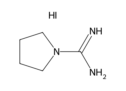 Pyrrolidine-1-carboximidamide hydroiodide molecular structure