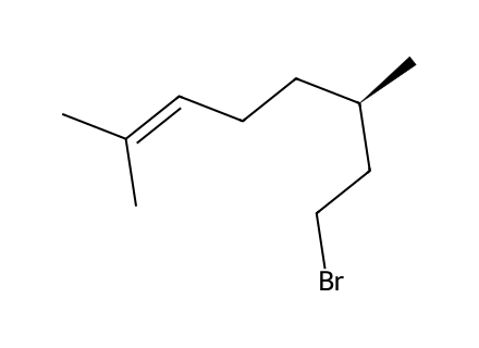(R)-(-)-Citronellyl Bromide molecular structure
