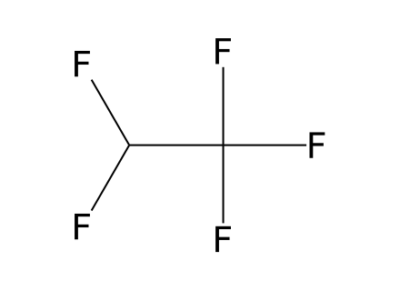 R125 (Pentafluoroethane) molecular structure