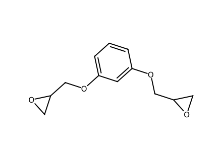 Resorcinol diglycidyl ether molecular structure