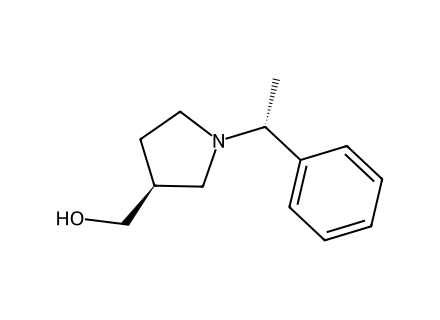 ((S)-1-((R)-1-Phenylethyl)pyrrolidin-3-yl)methanol molecular structure