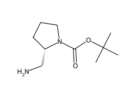 (S)-2-(Aminomethyl)-1-Boc-Pyrrolidine molecular structure