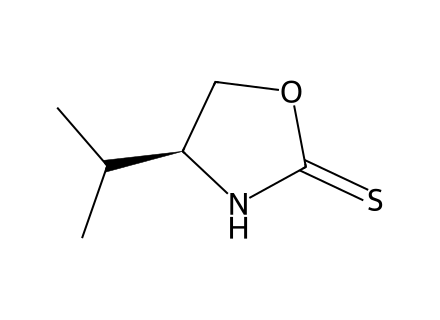 s-4-isopropyl-2-oxazolidinethione molecular structure