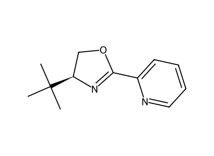 s-4-tert-butyl-2-2-pyridyl-oxazoline molecular structure