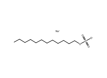 Sodium Lauryl Sulphate (SLS) molecular structure