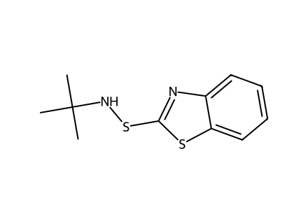 tbbs-n-tert-butyl-benzothiazole-sulfenamide molecular structure