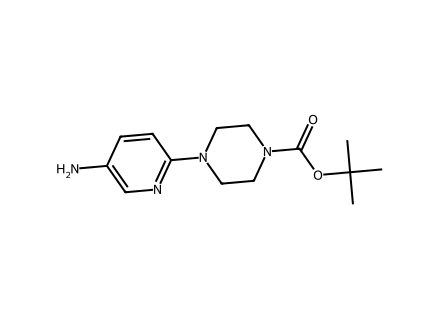 tert-Butyl 4-(5-amino-2-pyridinyl)tetrahydro-1(2H)-pyrazinecarboxylate molecular structure
