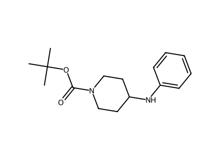 tert-butyl-4-anilinotetrahydro-1-2h-pyridinecarboxylate molecular structure