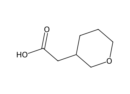 Tetrahydro-2H-pyran-3-ylacetic acid molecular structure