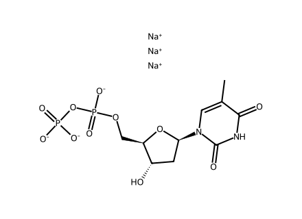 thymidine-5-diphosphate-sodium-salt molecular structure