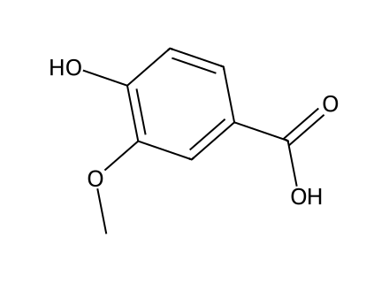 Vanillic acid molecular structure