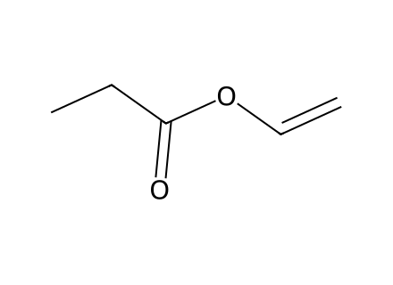 Vinyl propionate molecular structure