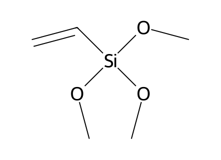vinyltrimethoxysilane molecular structure