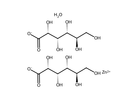 Zinc gluconate hydrate molecular structure